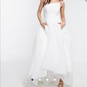 ASOS Bariano full maxi dress with organza bust